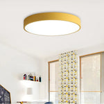 plafonnier led rond moderne intérieur luminaire salon chambre couleur rose doré vert