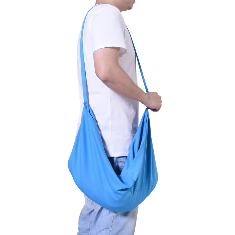 serviette plage polyester bleu violet rose uni décontracté chaise longue sac transport plage vacances