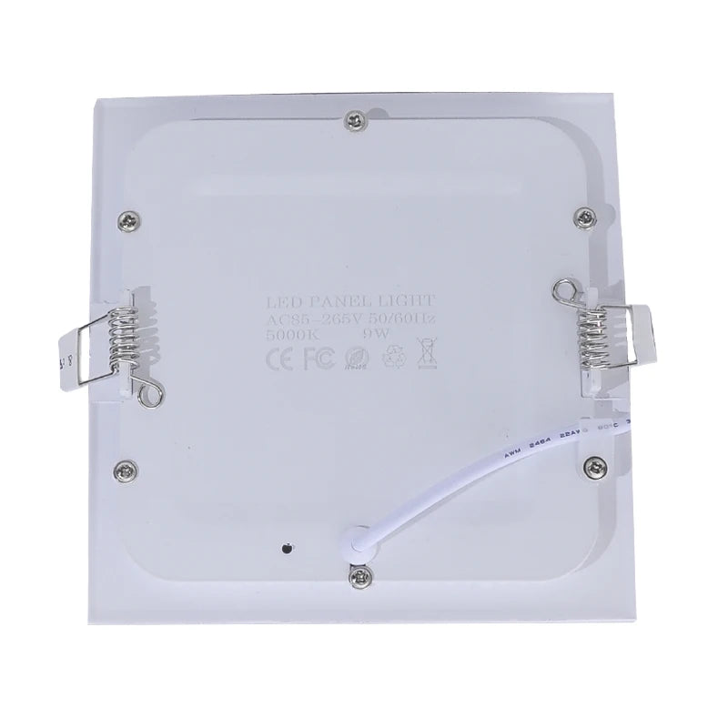 panneau led carré encastré blanc mat moderne intensité variable lampe intérieur aluminium
