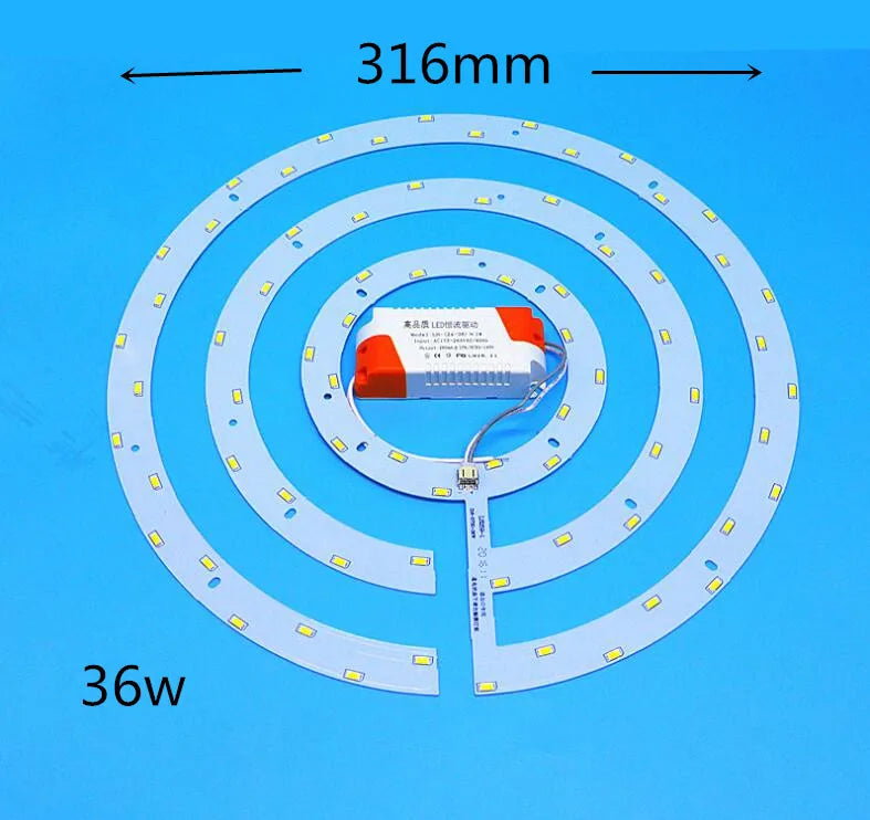 ampoule led plaque circulaire moderne blanc éclairage intérieur salon plafonnier points lumineux transformateur électrique
