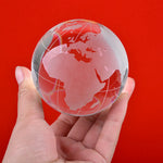 globe terrestre gravé laser cristal transparent monde classique décoration intérieure feng shui ornement maison