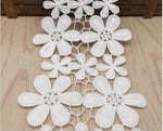 dentelle polyester fleurs blanches traditionnelle opaques haute qualité couture décoration artisanale solubre ecolo
