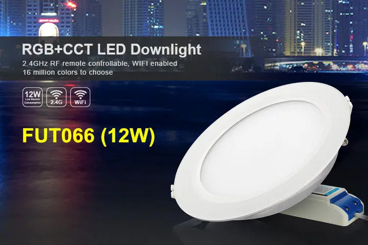 Spot LED moderne blanc récepteur contrôle étanche 6w 12w 15w wifi