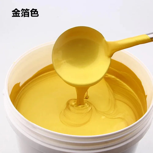 peinture effet métallique dorée bois métal pinceau cuvette haute opacité