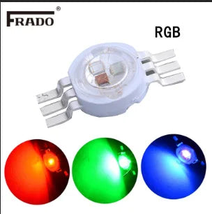 ampoule led haute puissance 1w 3w blanc rouge bleu vert clips métalliques moderne technologique
