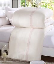 édredon gaze coton épais 150x210cm blanc cassé lignes horizontales gaufré chambre confortABLE