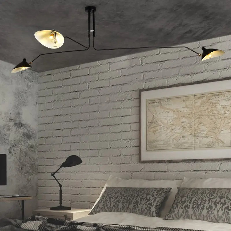 lampe suspension moderne noire dorée fixations vis incluant ampoule câble électrique