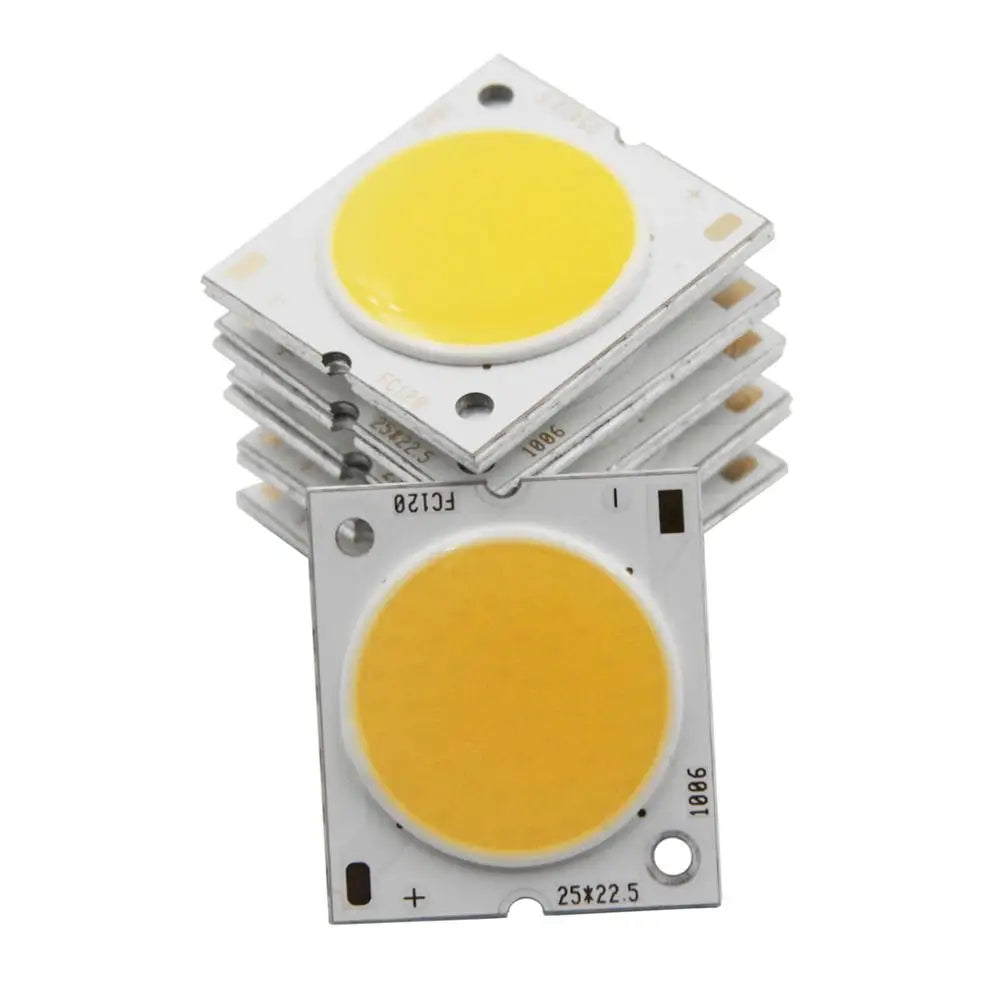 LED COB 10W 15W 30W Blanc Jaune Haute Luminosité 25x225mm Opacité Moderne