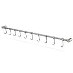 support mural crochet argenté moderne 10 crochets barres horizontalesacier inoxydable fixations vis