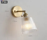 applique murale or transparent moderne vintage vis striée led chambre