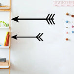 sticker mural minimaliste flèches noires chambre enfant decoration auto adhesive 57cm 19cm