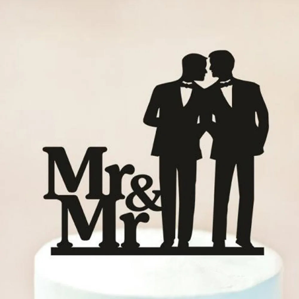 décoration gâteau mariage anniversaire coeurs lettres personnages dessin animé acrylique noir rose argent doré