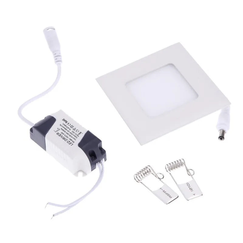 panneau led carré encastré blanc mat moderne intensité variable lampe intérieur aluminium