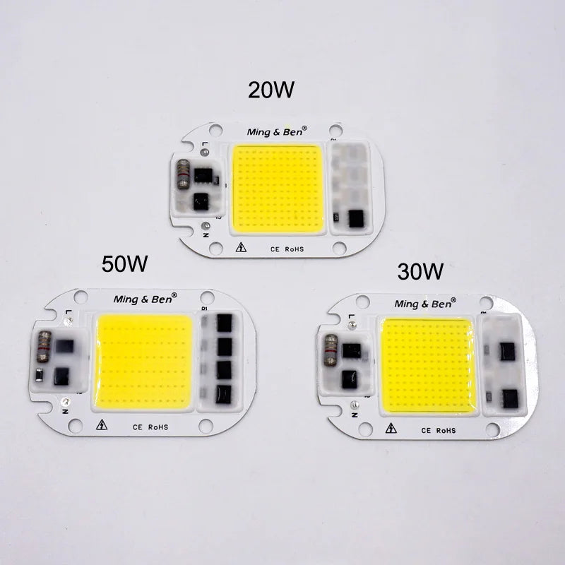 puce led cob 20w 30w 50w blanc froid chaud diy électronique smart ic techno