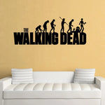 autocollant mural the walking dead évolution vinyle noir graphique moderne personnages silhouettes décoration maison