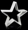 outils biscuits argentés forme cœur triangle moderne aluminium