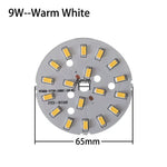 plaque led moderne 3w 7w 18w blanc pur blanc chaud diodes smd