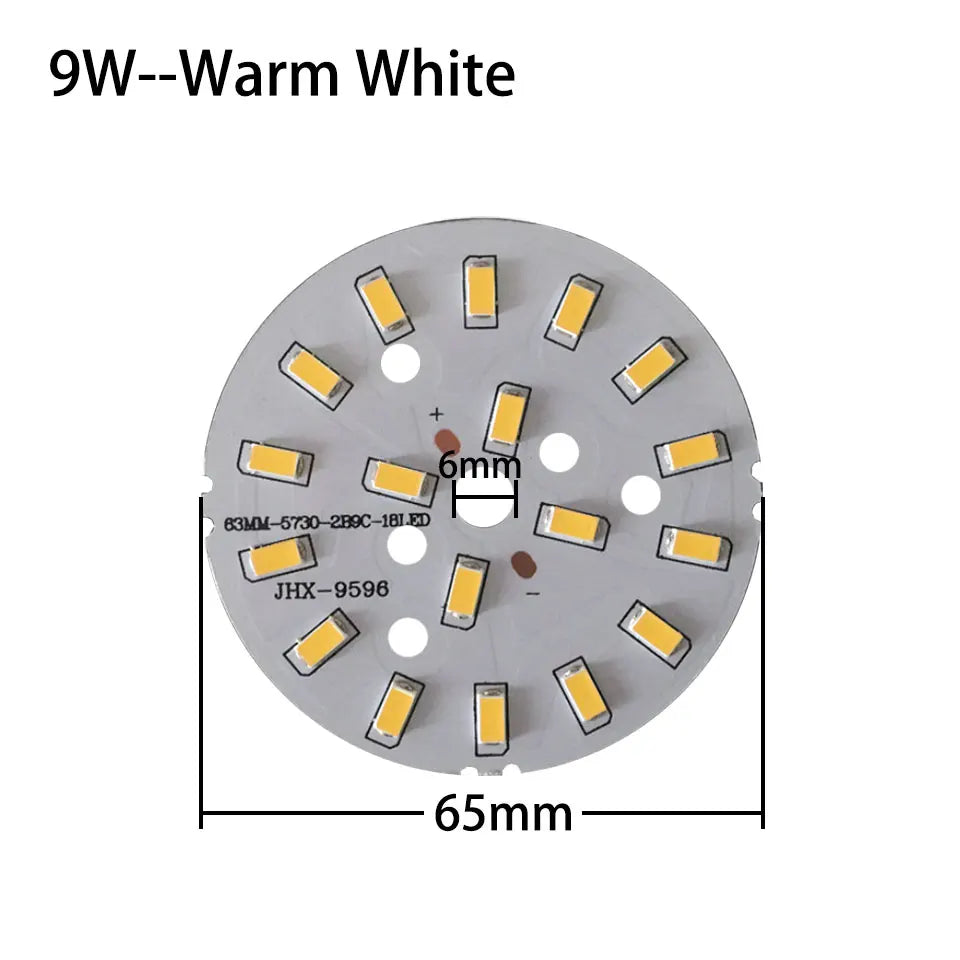 plaque led moderne 3w 7w 18w blanc pur blanc chaud diodes smd