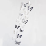 autocollants 3d papillons décoratifs maison moderne multicolore adhésifs pvc transparents réaliste chambre jardin