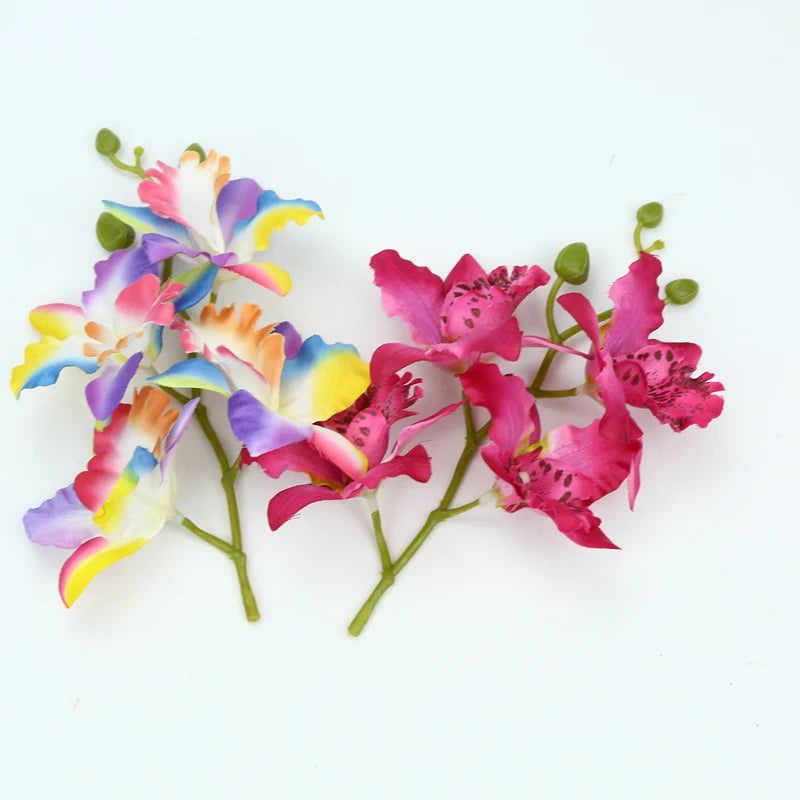 Décoration extérieure mariage bouquet orchidée papillon violet rouge jaune blanc multicolore