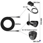 câble électrique extension 12v dc 1m 2m 5m 10m 20m connecteur 5.5mm 2.1mm noir