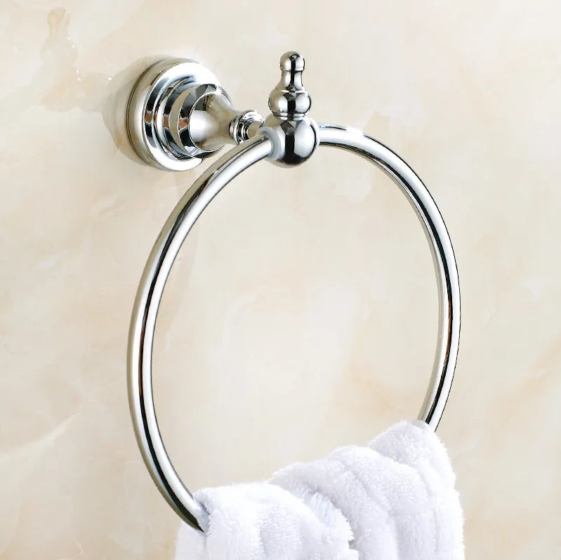 accessoires salle bain chrome classique porte serviettes anneau rangement toilette papier móc manteau support
