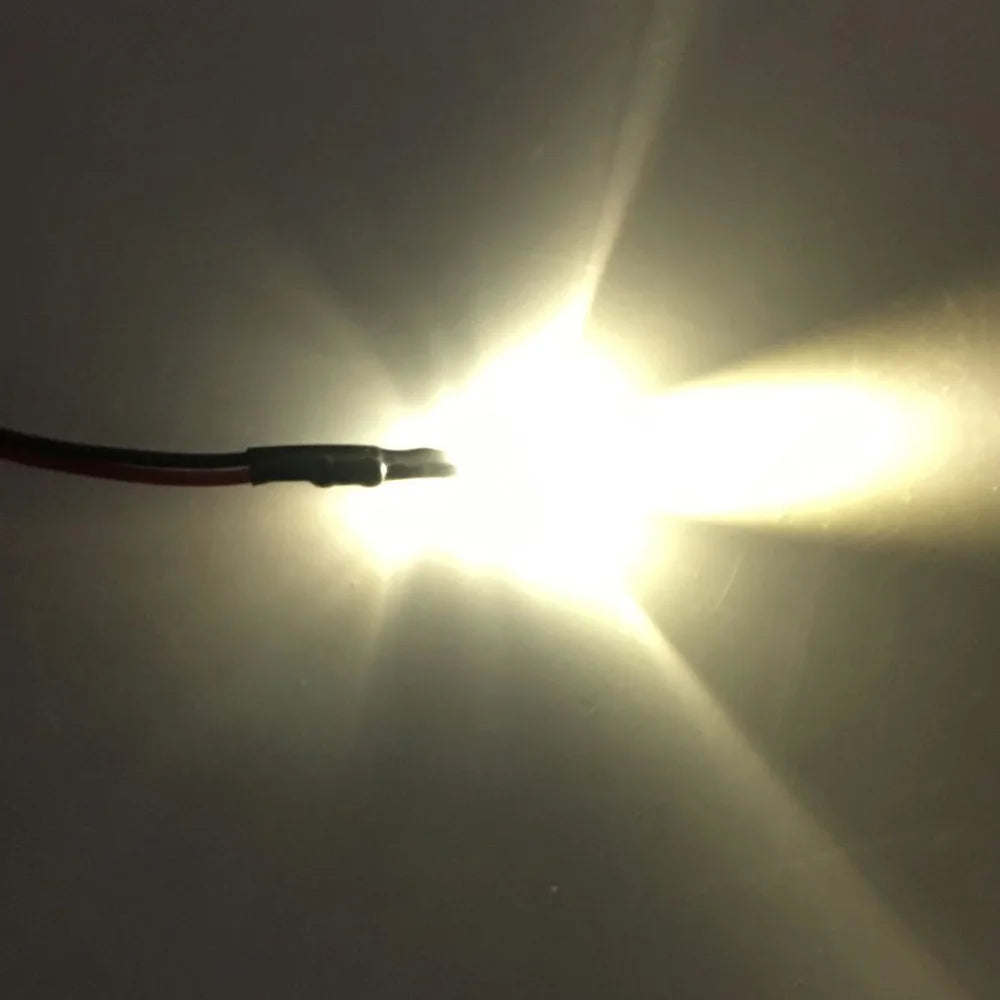diodes led 12v pré câblées rouge noires transparentes modernes 5mm 10 pièces