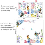 sticker mural fleurs oiseaux adhésif moderne art floral multicolore pvc résistant eau salon chambre