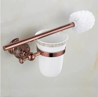 porte serviettes rose doré ensemble salle bain classique fixations murales barres anneaux