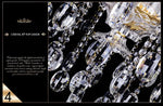 lustre cristal doré transparent classique brillance moderne ampoules semi encastrée
