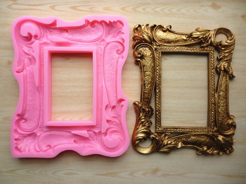 cadre photo or baroque classique fixation silicone opacité 10x15cm
