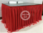 jupe table or rayées solide polyester usage unique classique opacité rouge vert bleu rose