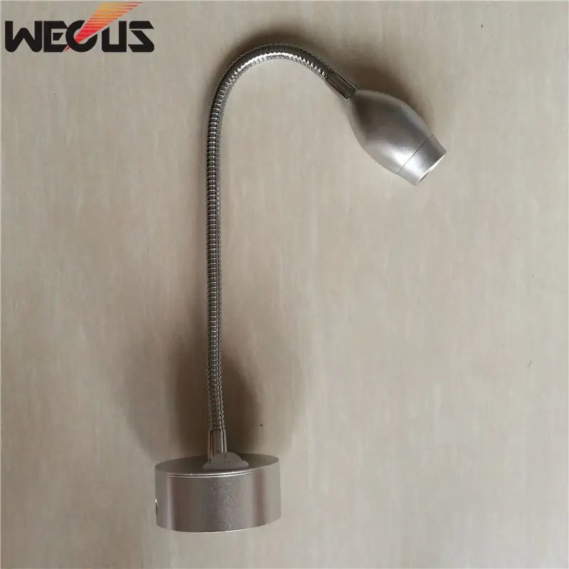 lampe murale moderne led 3w argentée lampe chevet minimaliste col cygne fixée mur