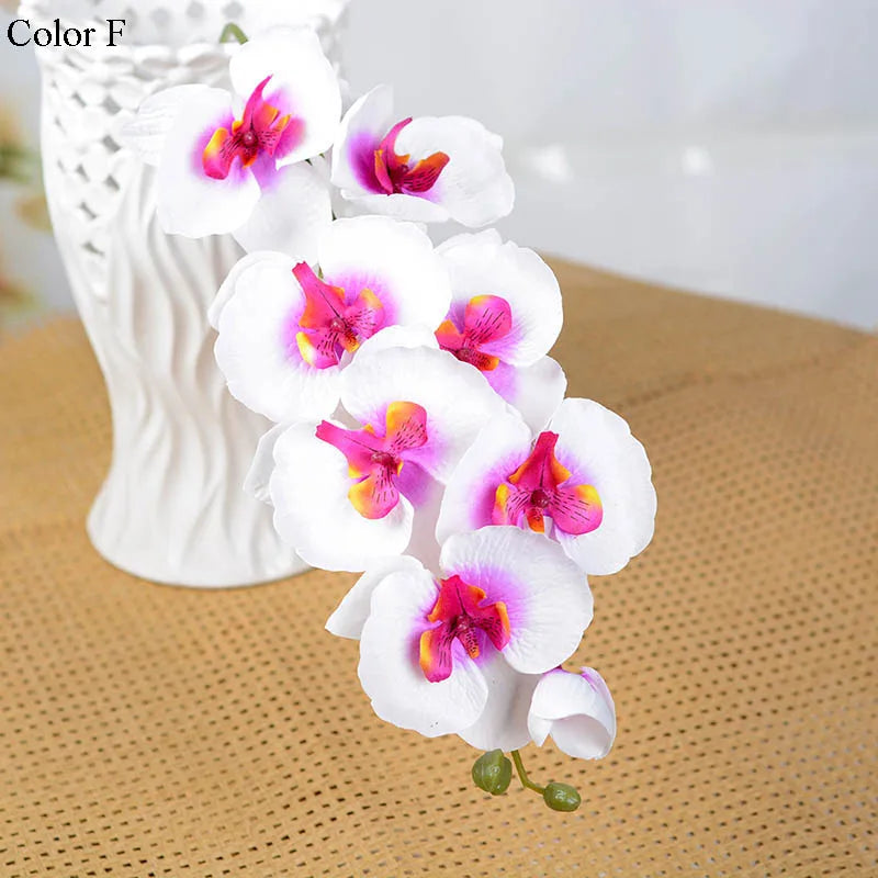 bouquet fleurs artificielles violet blanc bleu vert feuilles vertes décoration intérieure mariage anniversaire élégant