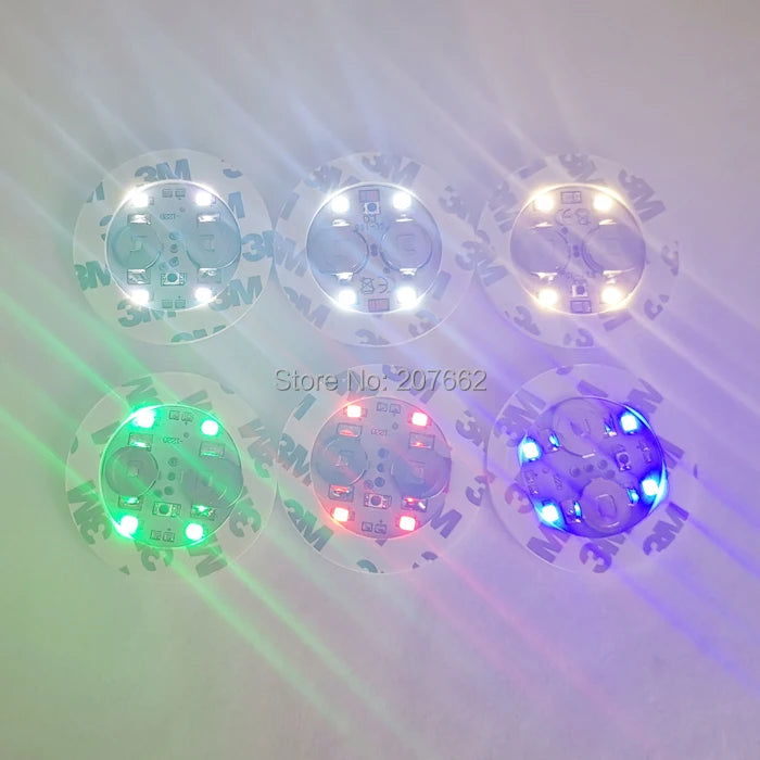 sous verres led camouflage moderne adhésifs diodes couleur blanc rouge bleu vert mariage halloween