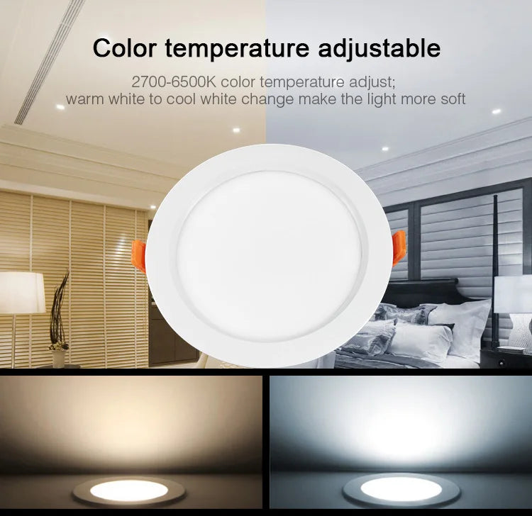 Spot LED moderne blanc récepteur contrôle étanche 6w 12w 15w wifi