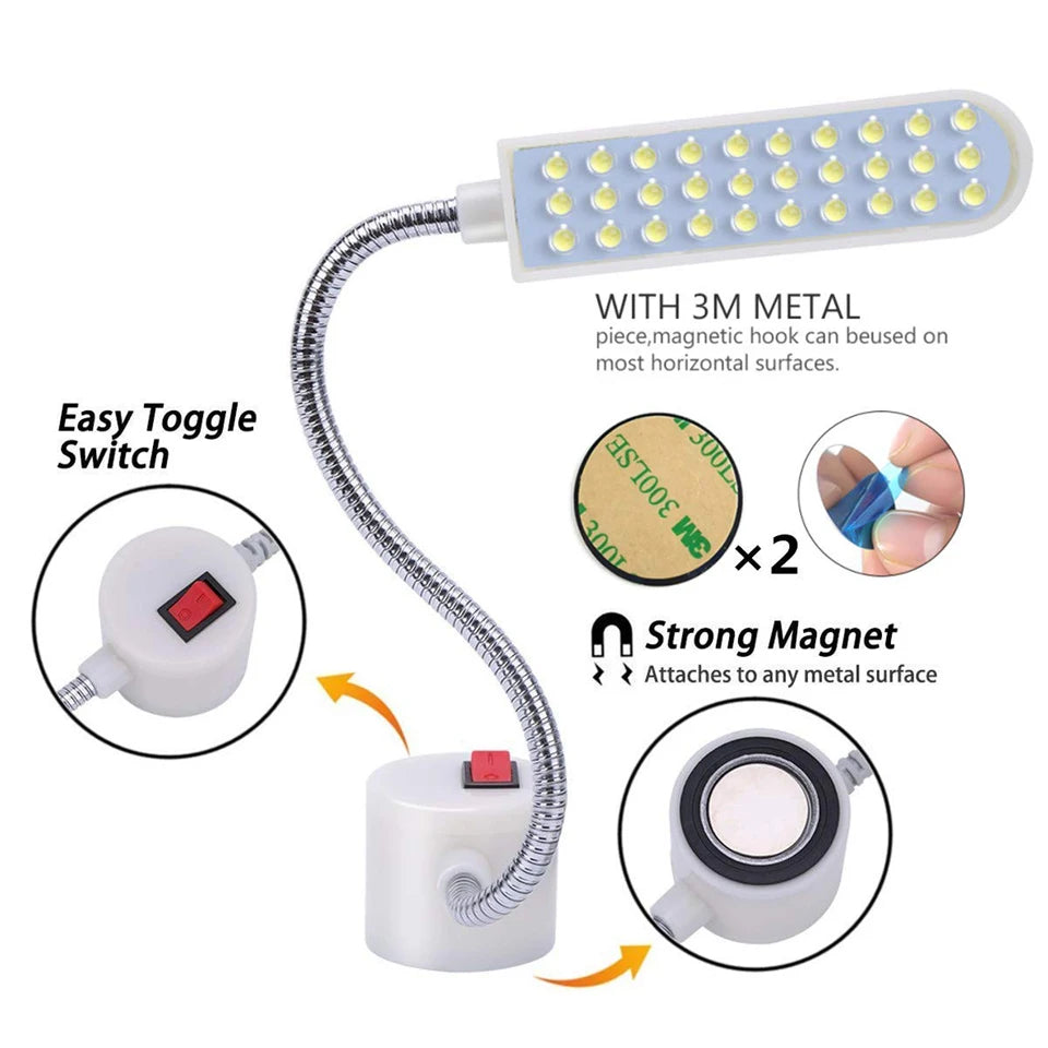 lampe led flexible aimantée industrielle 360 réglable blanc moderne minimaliste