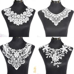 dentelle fine blanche fleurs motifs géométriques broderie opacité tissu polyester couture robe chemisier decoration