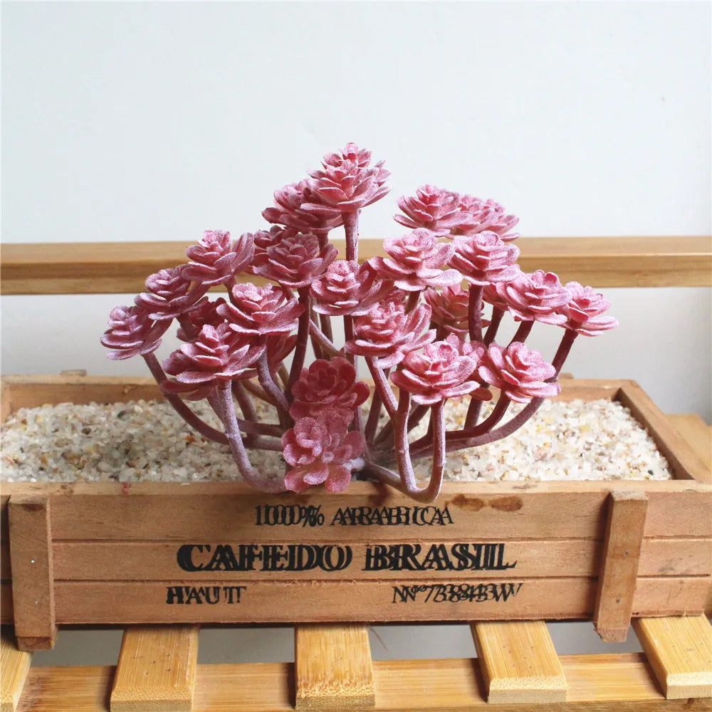 plantes succulentes artificielles violet vert rose feuilles rosette réaliste décoration intérieur extérieur chambre