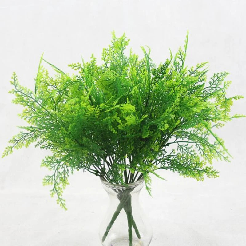 bouquet artificiel eucalyptus herbe verte mariage decoration table fleurs naturel