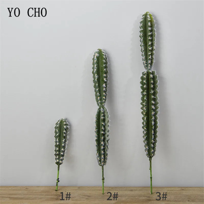décoration murale cactus artificiels épineux pots noirs vert moderne intérieur extérieur