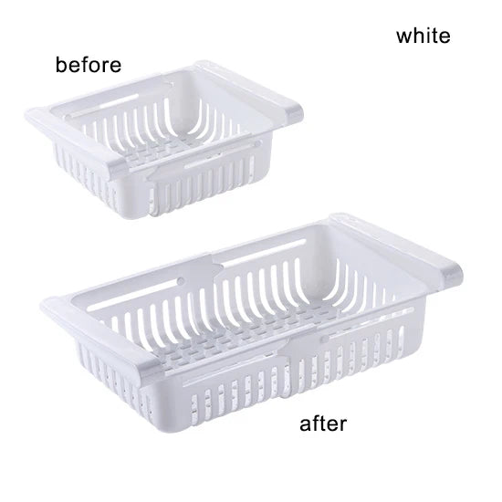 paniers rangement réfrigérateur blanc perforés moderne adhésif pratique kitchen organizer kitchen accessories