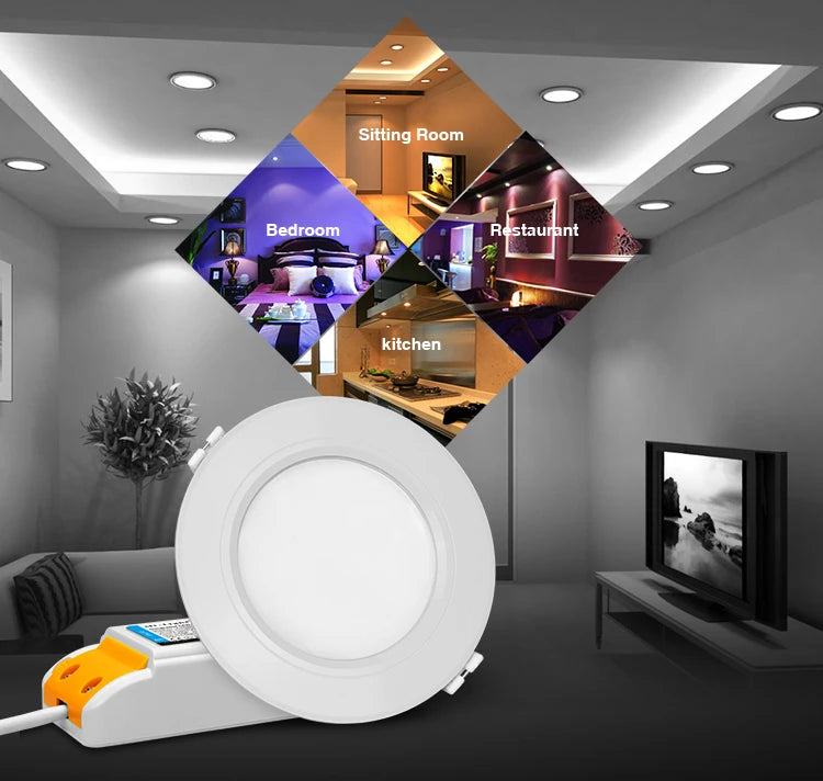 Spot LED moderne blanc récepteur contrôle étanche 6w 12w 15w wifi