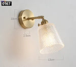 applique murale or transparent moderne vintage vis striée led chambre