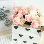 roses artificielles latex toucher réel bouquet fleurs décoration intérieure maison anniversaire noël