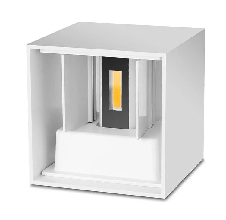 applique murale extérieure ip65 led motion sensor noir blanc contemporaine autoinstallation 10cmx10cm