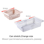 paniers rangement réfrigérateur blanc perforés moderne adhésif pratique kitchen organizer kitchen accessories