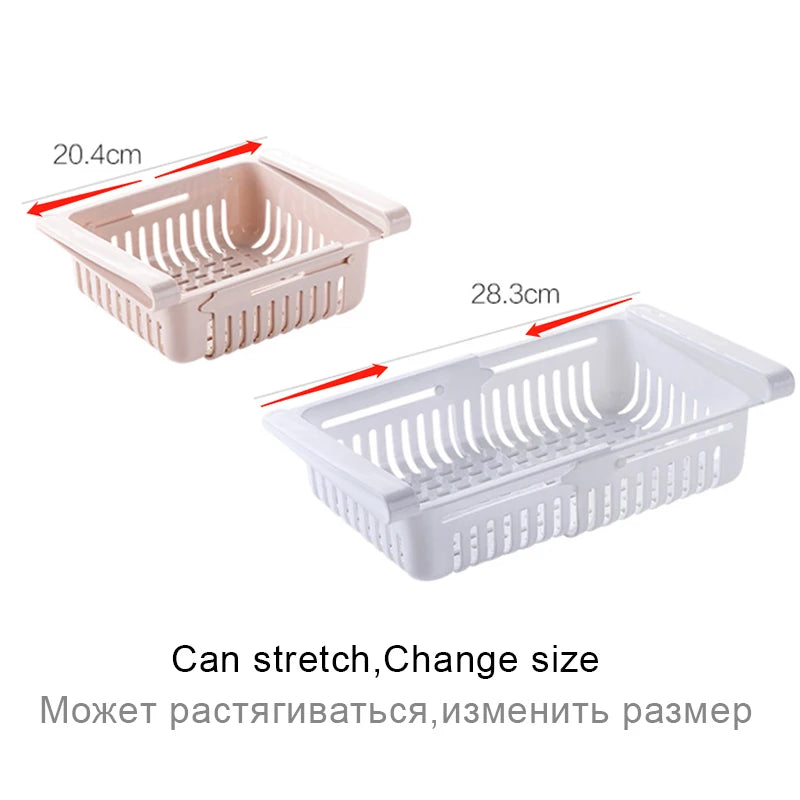 paniers rangement réfrigérateur blanc perforés moderne adhésif pratique kitchen organizer kitchen accessories