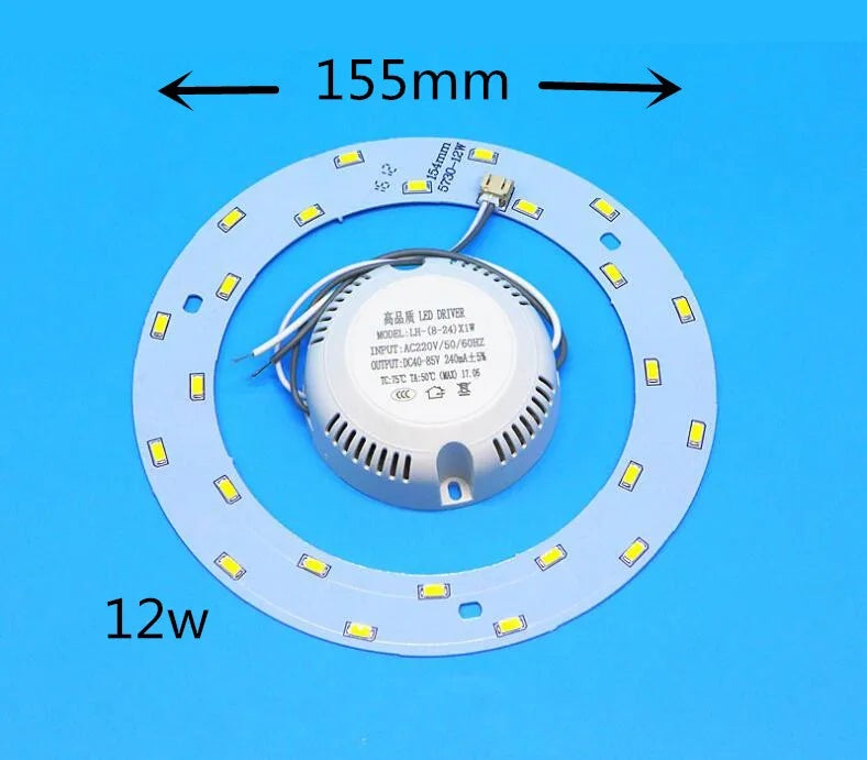 ampoule led plaque circulaire moderne blanc éclairage intérieur salon plafonnier points lumineux transformateur électrique