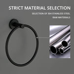 porte serviettes mural acier inoxydable noir mat moderne fixation murale surface lisse